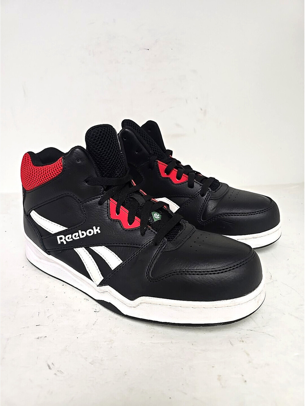Reebok Men's IB4132 High Top Composite Toe Work Sneaker Boot Black Red Size 10W
